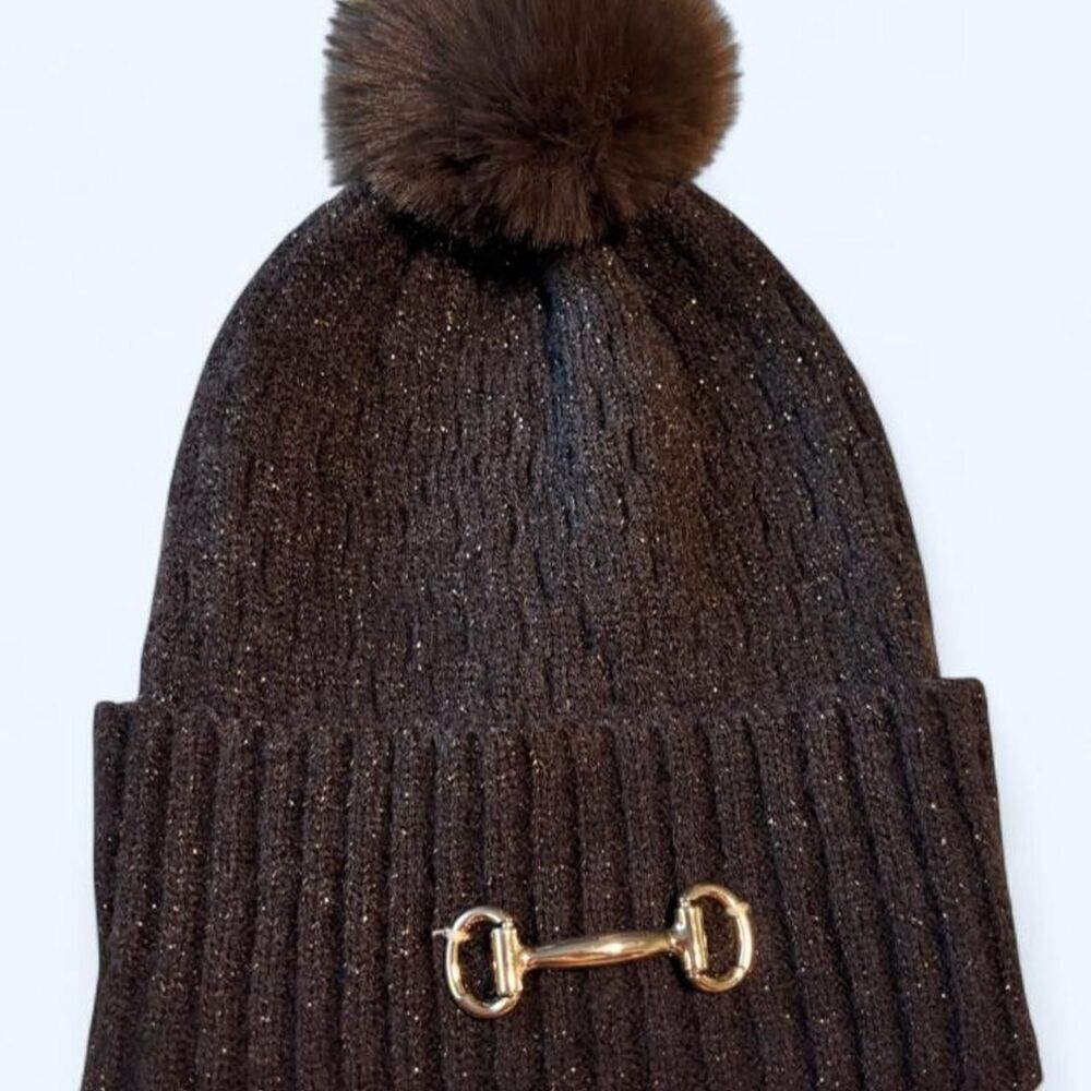 Jones-new-york Women's Brown and Black Hat